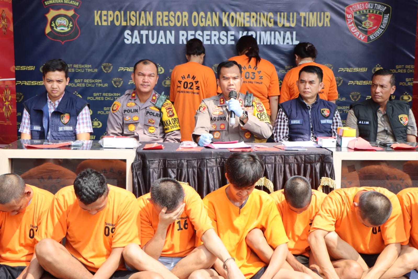 Pres Conference Operasi Sikat I Musi Polres Oku Timur Ungkap 18 Kasus