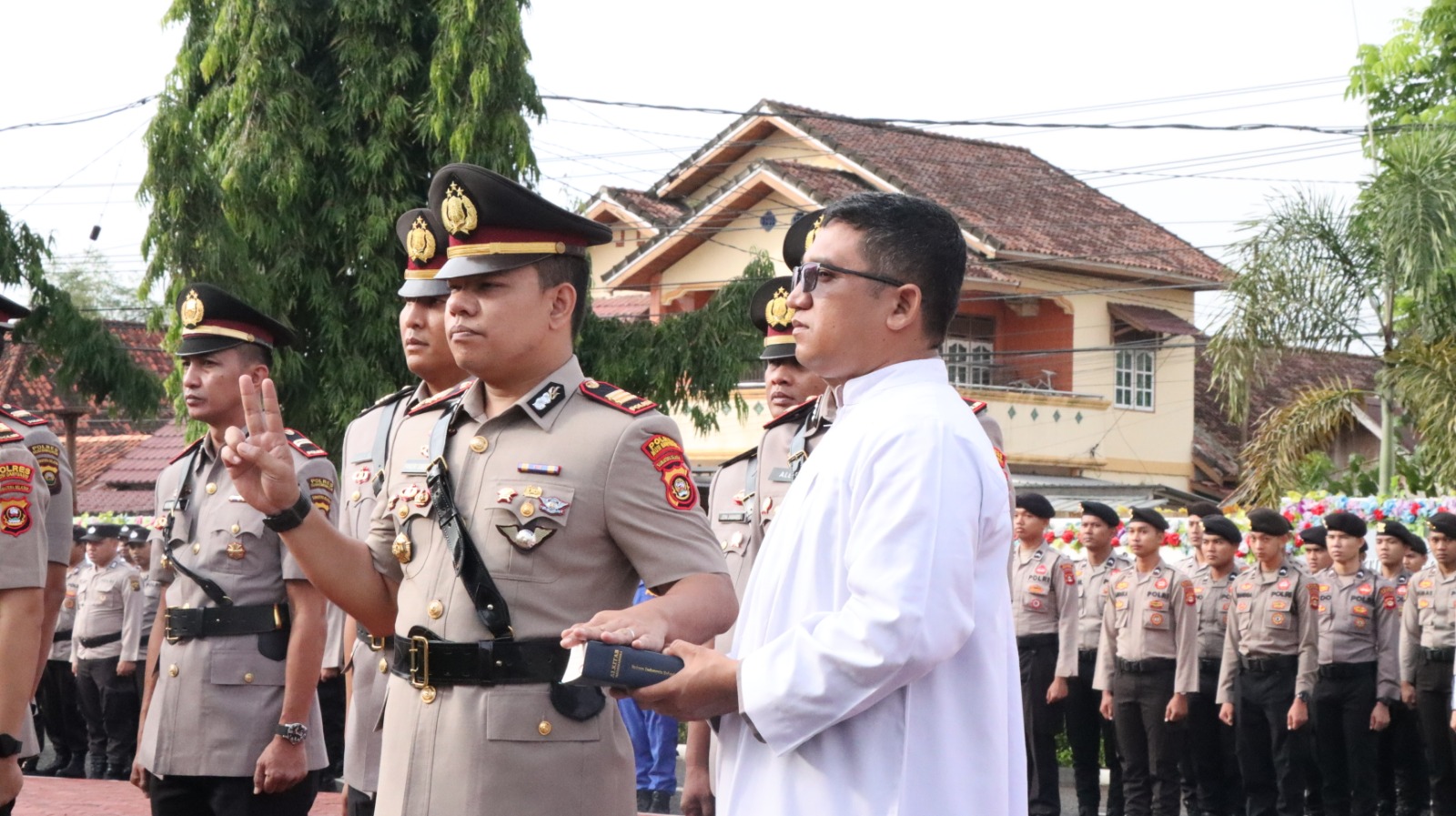 Kapolres Muba Pimpin Sertijab 2 Kabag, 3 Kasat dan 4 Kapolsek