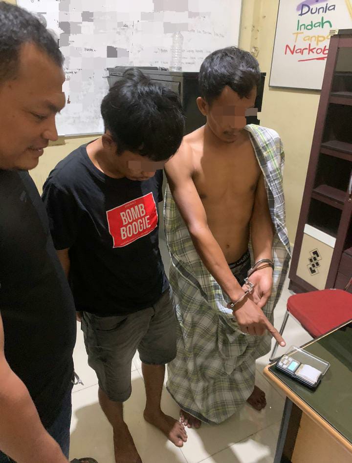 Dua Kurir Sabu ditangkap di Desa Air Itam, Sita Barang Bukti Berat bruto 10,29 gram