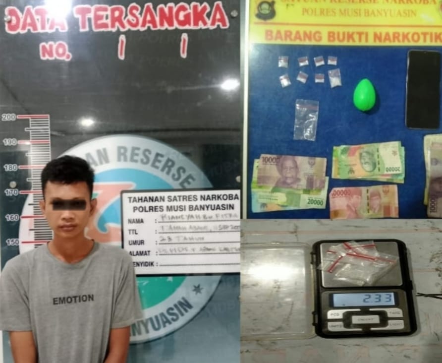 Berkat Informasi Masyarakat, Seorang Pengedar Sabu di Tanah Abang Muba Ditangkap