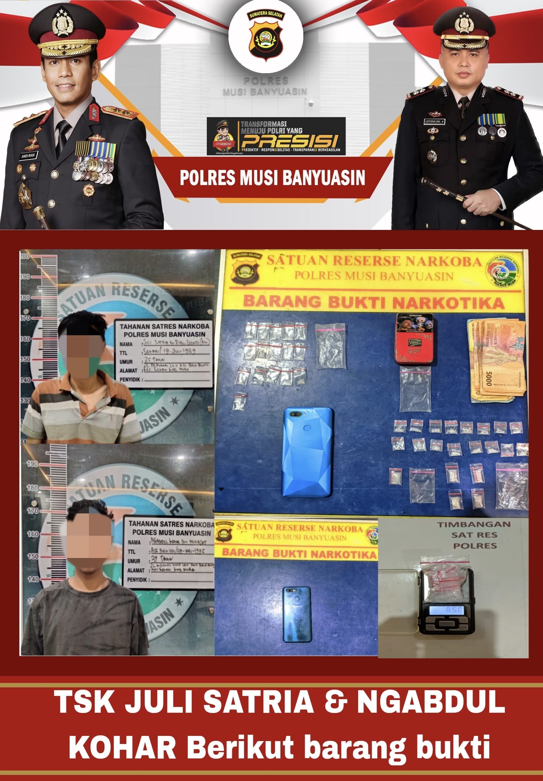 Dua Jaringan Pengedar Sabu dalam Perumahan ditangkap Polisi