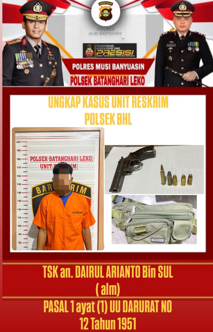 Simpan Senpi Ilegal, Pemilik warung dimuba ditangkap Polisi