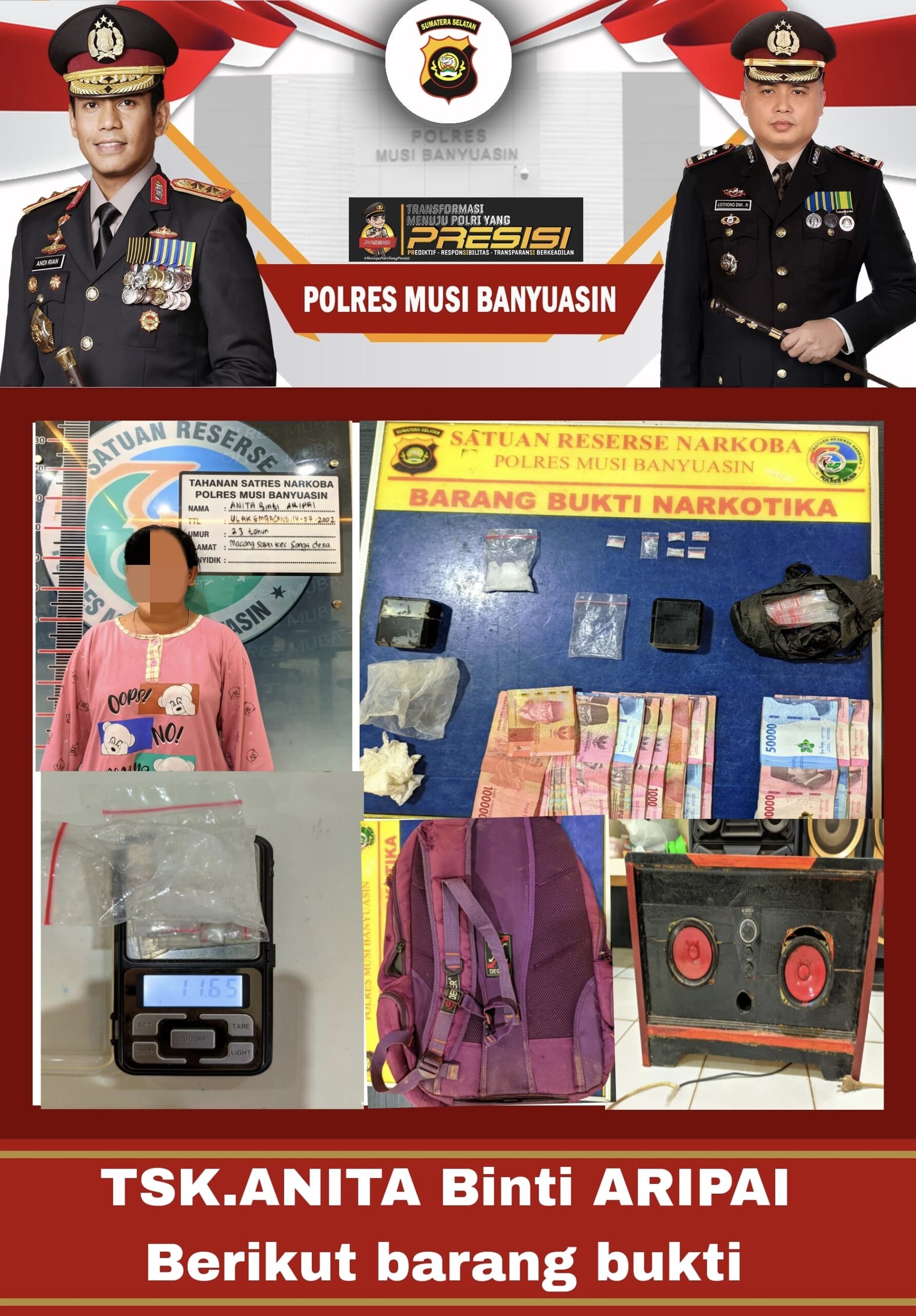 Pasutri jadi pengedar, Istri dimuba ditangkap Polisi, Suami DPO