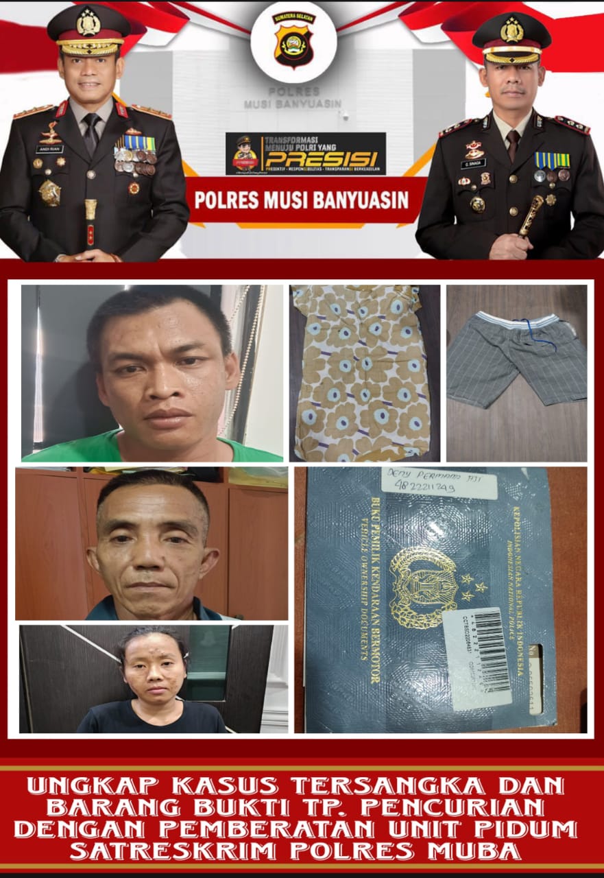 Empat Pelaku Curat Sepeda Motor ditangkap Polisi resor muba