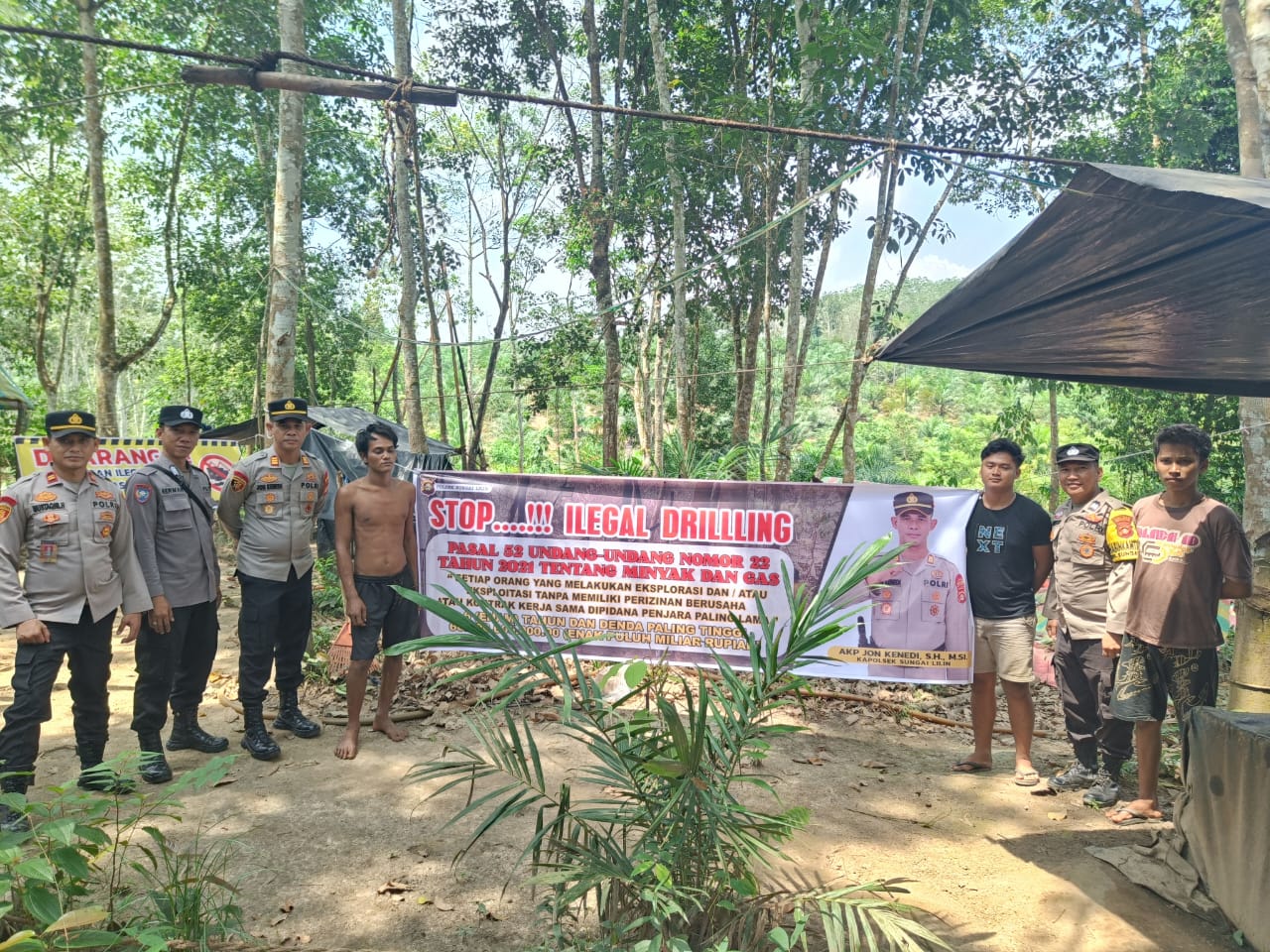 Kapolsek Sungai Lilin Beri Himbauan ke Pelaku Usaha Ilegal Driling
