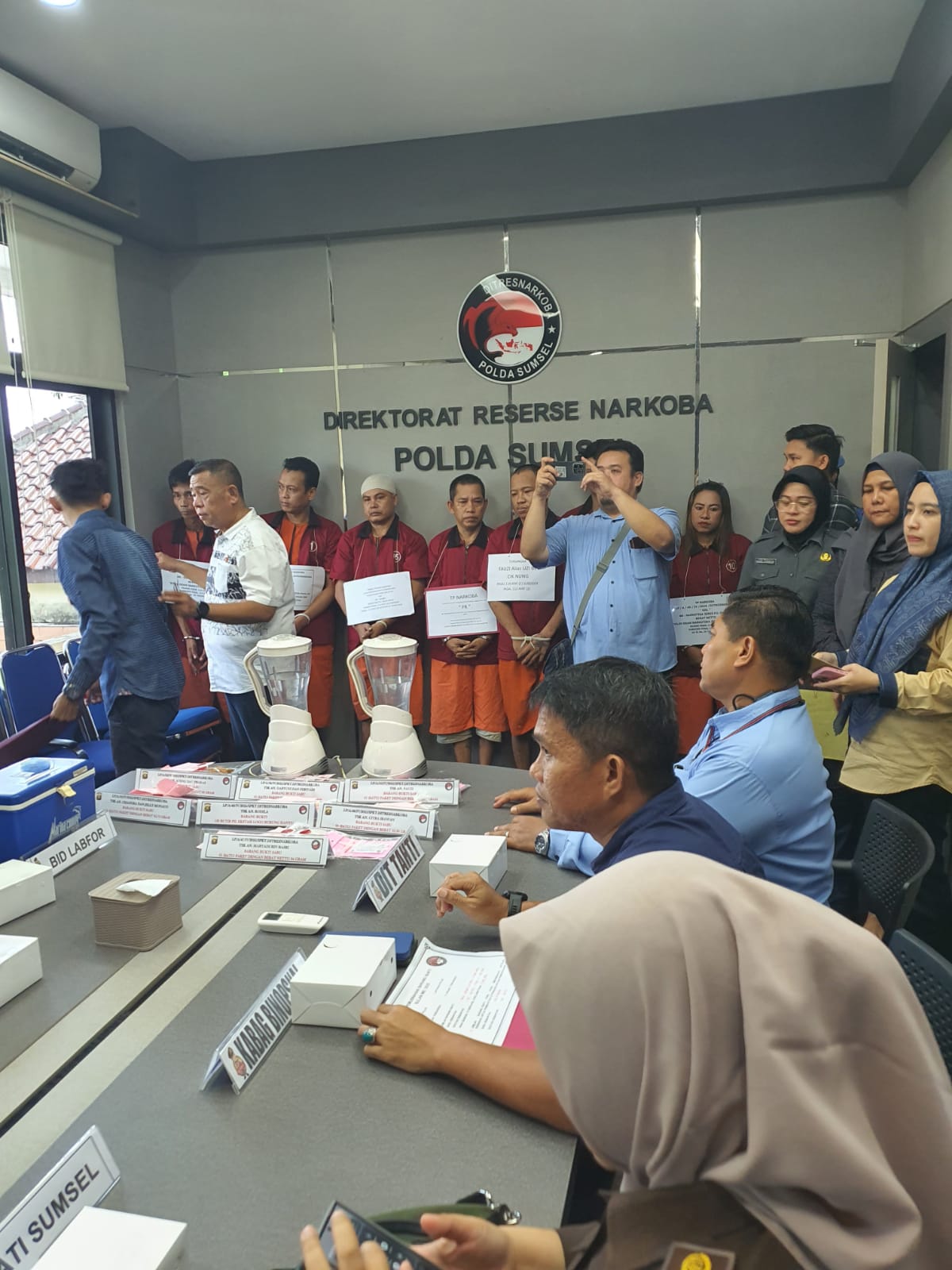 Direktorat Narkoba Polda Sumsel Musnahkan Barang Bukti Narkoba