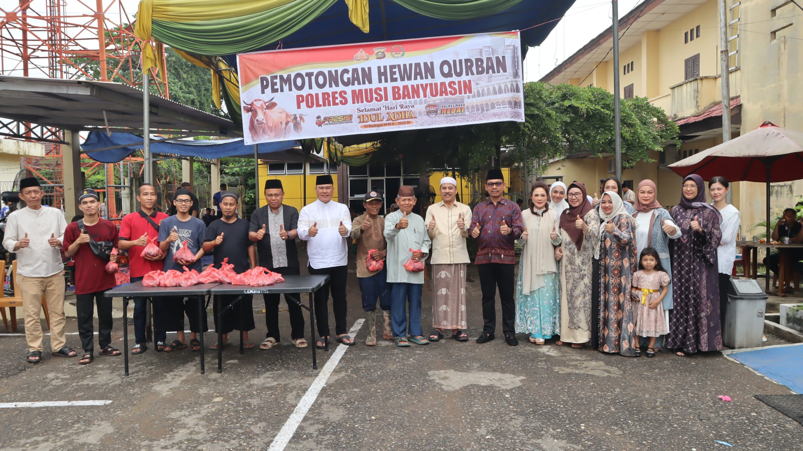 Polres Muba Kembali Tunjukkan Peduli Masyarakat, Dimomen Idul Adha 1446 H