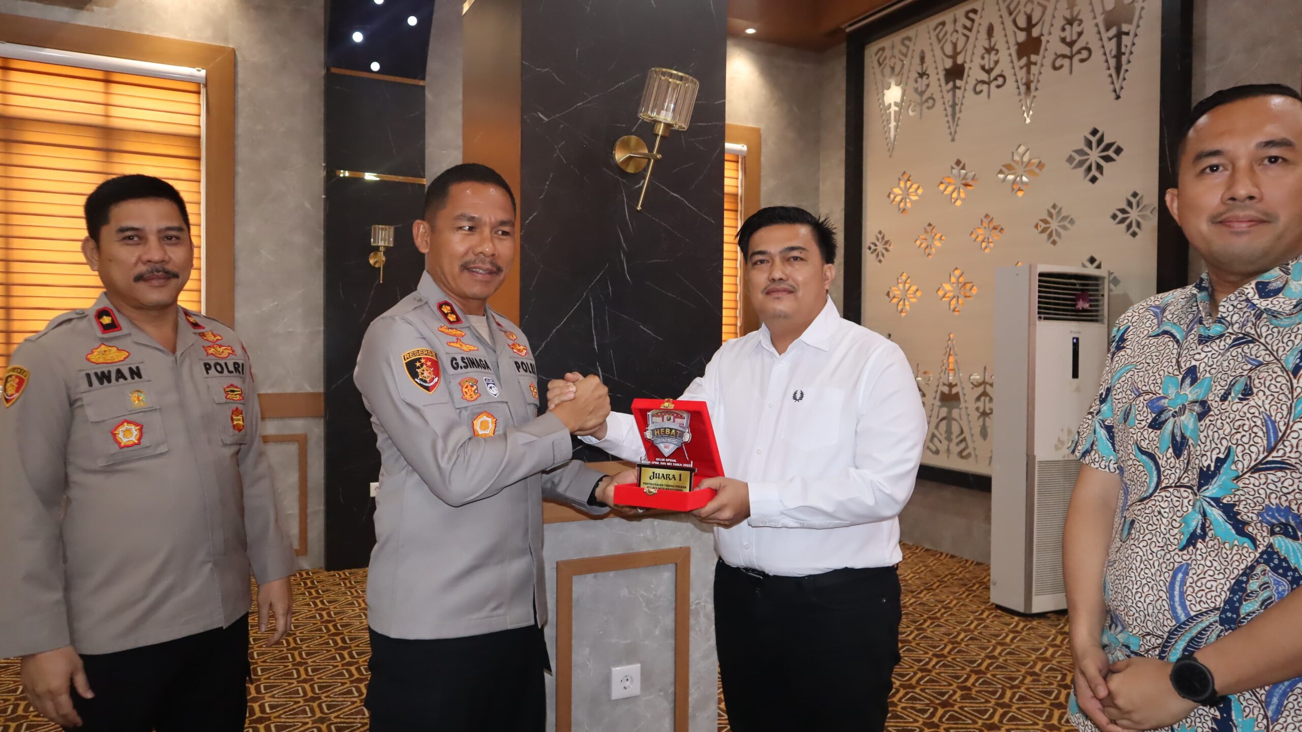 Polsek Sanga Desa Raih Penghargaan Dalam GO Anev Bulanan