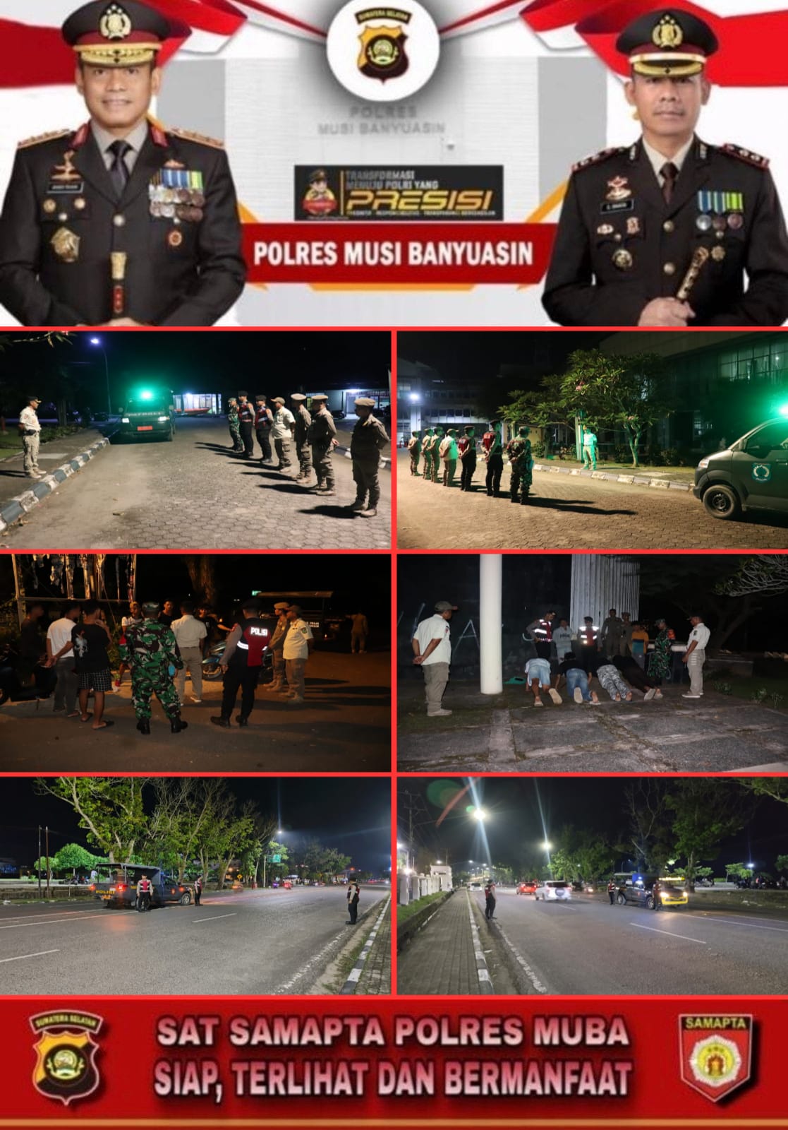 Dukung Ops Senpi Musi 2025, TNI, Polri, Sat Pol PP Patroli Bersama