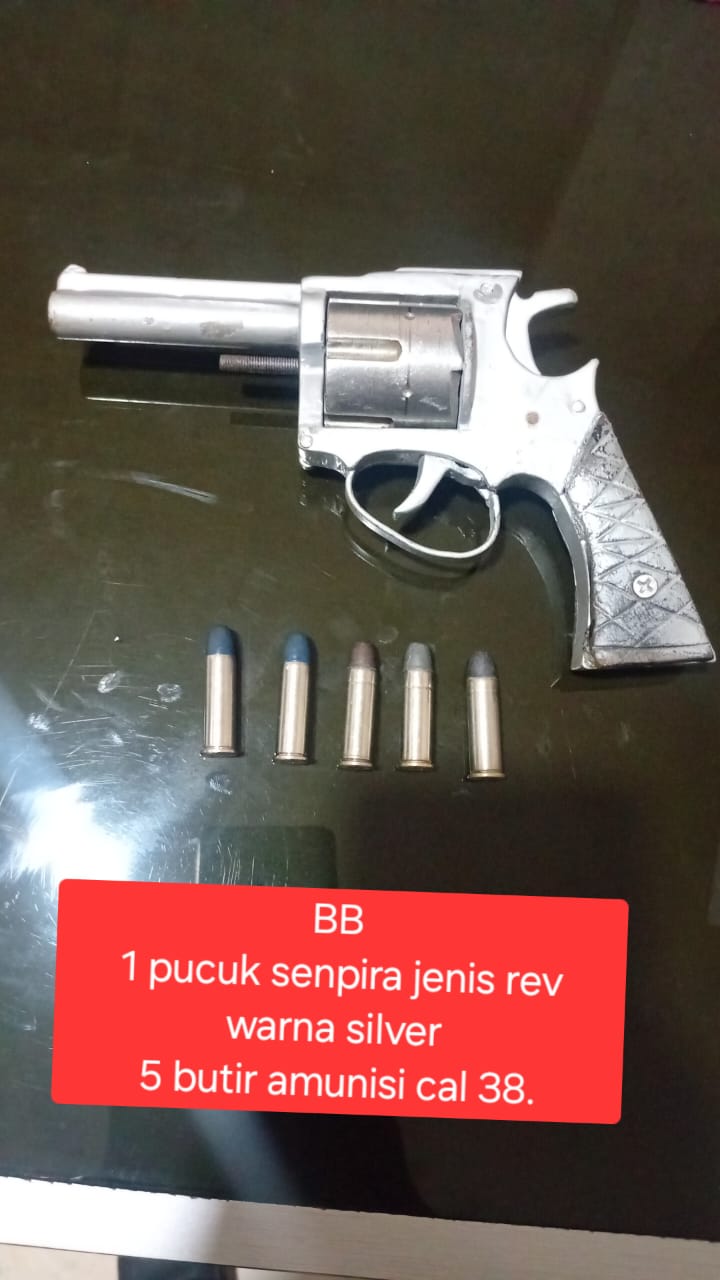 Jatanras Polda Sumsel Tangkap TO Pemilik Senpi dan Amunisi