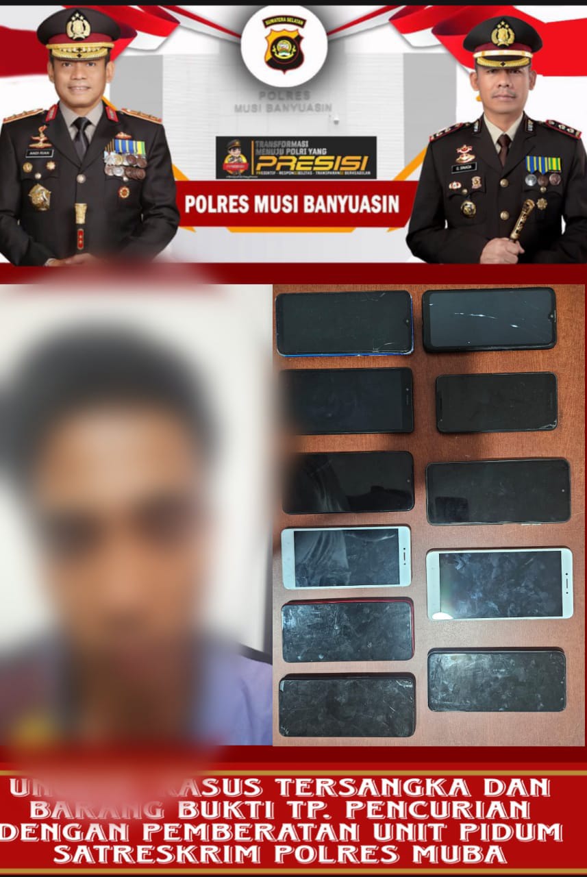 Pelaku Curat Serta Penadah Hp Ditangkap Sat Reskrim Polres Muba