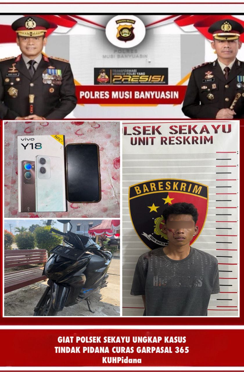 Seorang Pelaku Jambret Diamankan Polsek Sekayu