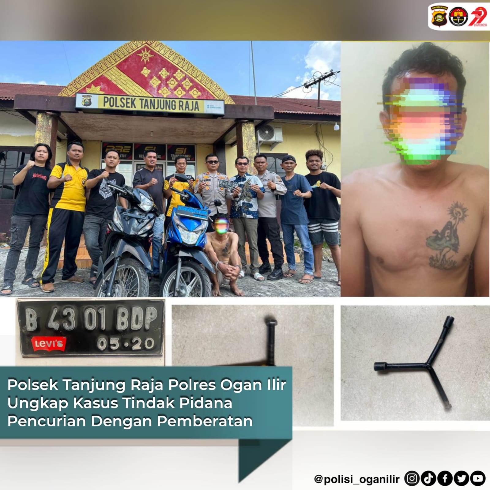 Pelalu Curat Ditanjung Raja OI Berhasil ditangkap Polisi