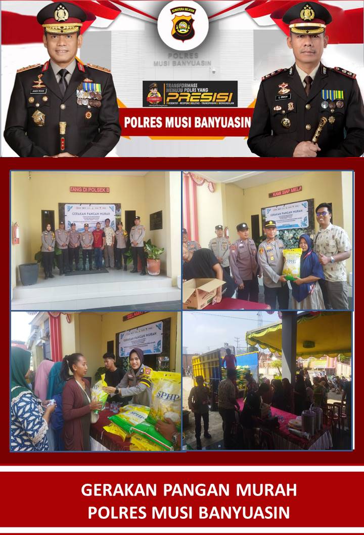 Dua Polsek Resor Muba Gelar GPM, 12 Ton Beras Ludes Terjual