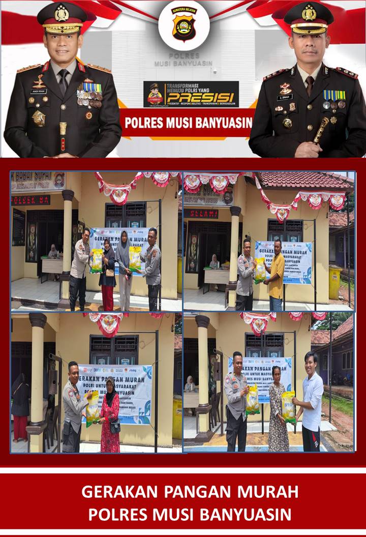 Gerakan Pangan Murah Polsek Babat supat, 6 Ton Beras Terjual