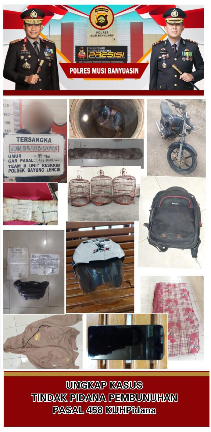 Polsek Bayung Lincir Tangkap Pelaku Mayat Dalam Tedmon