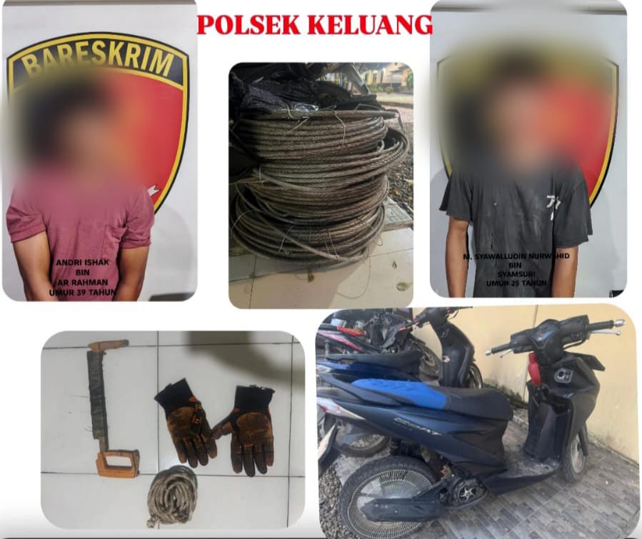 Curi Kabel PT.MEP di Muba, Dua Pelaku ditangkap Polisi