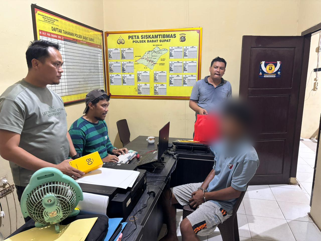 Satu dari Tiga Pelaku Curat ditangkap Polsek Babat Supat