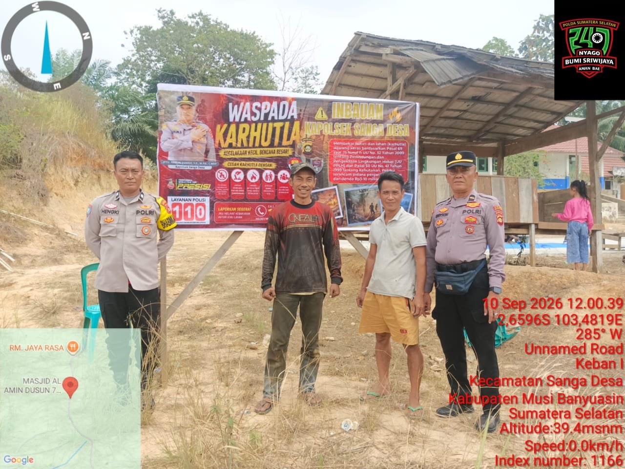 Cegah Karhutlah, Polsek Sanga Desa Beri Imbauan