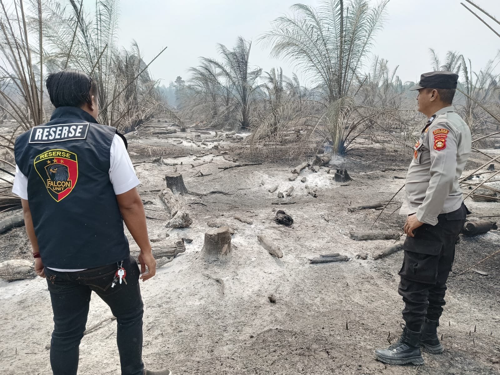 Hotspot Terdeteksi di Balai Agung, Polsek Sekayu Lakukan Ground Check dan Upayakan Pemadaman