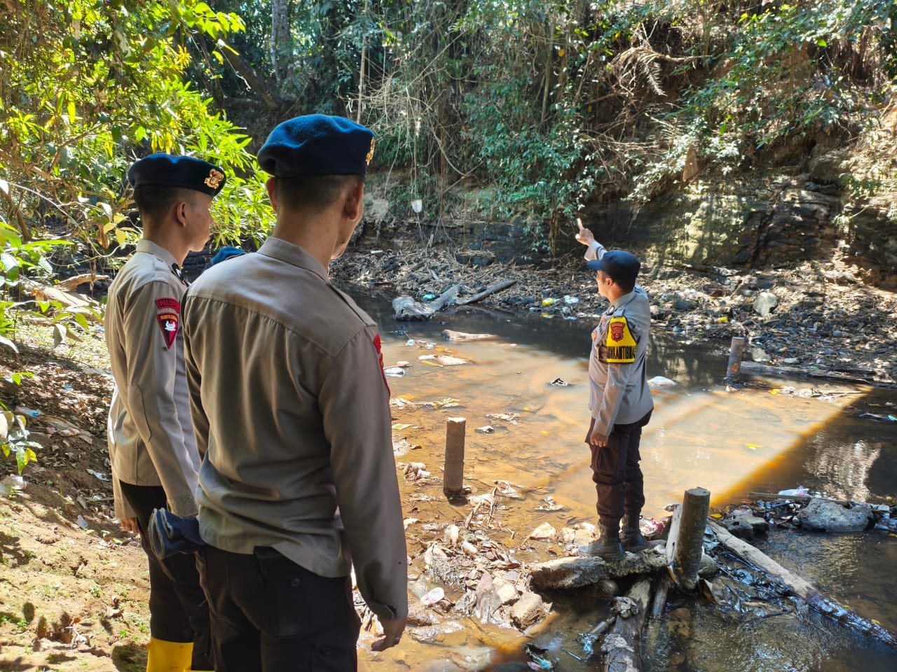 Petugas Polsek Sungai Keruh dan BKO Lakukan Ground Check