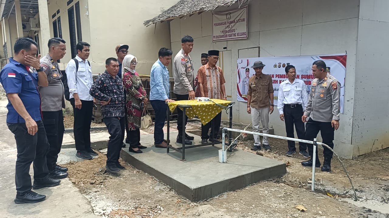 Polres Muba Tinjau Sumur Bor Di kec. Keluang